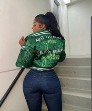 Load image into Gallery viewer, A Letter Embroidery Long Sleeve Baseball Jacket