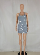 Load image into Gallery viewer, Sexy Printed Halter Slim Mini Dress
