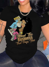 Load image into Gallery viewer, Plus Size Casual Print Short Sleeve T-shirt