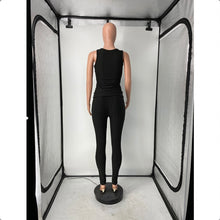 Load image into Gallery viewer, Solid Tanks+Zipper Coat+Pants 3 Piece Sets