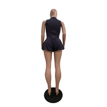 Load image into Gallery viewer, Solid Color Sleeveless Zipper Romper
