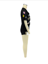 Load image into Gallery viewer, Fashion Print Short Sleeve And Shorts Two Piece Set
