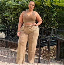 Load image into Gallery viewer, Plus Size Sleeveless Tank Tops And Wide Leg Pants Suit
