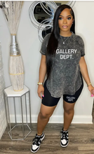 Load image into Gallery viewer, Plus Size Casual Letter Print Short Sleeve 2 Piece Shorts Set
