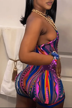 Load image into Gallery viewer, Printed One Shoulder Rompers
