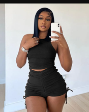 Load image into Gallery viewer, Solid Tank Top Drawstring Shorts 2 Piece Sets
