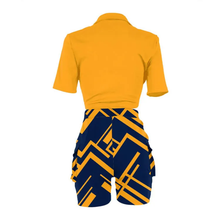 Load image into Gallery viewer, Camouflage Print Sport Shorts Two Piece Set
