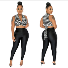 Load image into Gallery viewer, Sexy Deep V-Neck Lace-Up Top+Pencil Pants Two Piece Set
