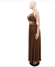 Load image into Gallery viewer, Sexy Hollow Backless Tie Split Maxi Dress
