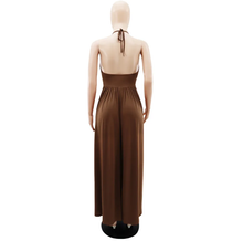 Load image into Gallery viewer, Sexy Hollow Backless Tie Split Maxi Dress
