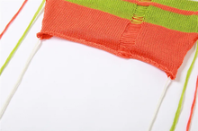 Load image into Gallery viewer, Fashion Knit Contrast Color Top Short Skirt Two Piece Set
