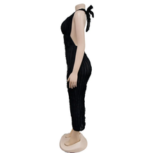 Load image into Gallery viewer, Solid Hollow Out Wave Pattern Sexy Long Dress
