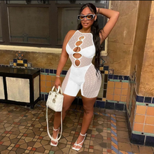 Load image into Gallery viewer, Sexy Mesh Patchwork Sleeveless Hollow Romper

