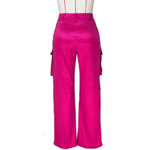 Load image into Gallery viewer, Solid Color Multi-Pocket Casual Pants
