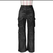 Load image into Gallery viewer, Solid Color Multi-Pocket Casual Pants
