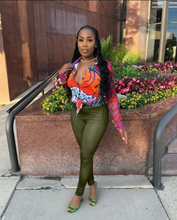 Load image into Gallery viewer, Fashion Print Long Sleeve Shirt Two Piece Pants Set
