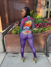 Load image into Gallery viewer, Fashion Print Long Sleeve Shirt Two Piece Pants Set

