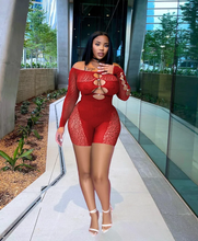 Load image into Gallery viewer, Sexy Solid Hollow Out Rompers
