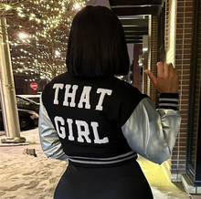 Load image into Gallery viewer, Fashion Letter Embroidery Splicing Slim Baseball Jacket
