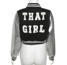 Load image into Gallery viewer, Fashion Letter Embroidery Splicing Slim Baseball Jacket
