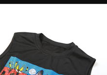 Load image into Gallery viewer, Cartoon Print Short Slim Sleeveless Tops
