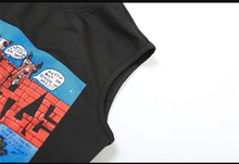 Load image into Gallery viewer, Cartoon Print Short Slim Sleeveless Tops
