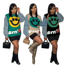 Load image into Gallery viewer, Fashion Knits Patchwork Denim Long Sleeve Sweater Top
