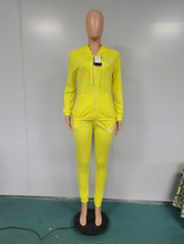 Load image into Gallery viewer, Plus Size Sports Fashion Casual Hood Coat Pants 2 Piece Set
