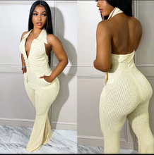 Load image into Gallery viewer, Solid Halter Backless Jumpsuit
