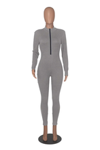Load image into Gallery viewer, Casual Sports Zipper Long Sleeve Jumpsuit
