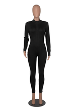 Load image into Gallery viewer, Casual Sports Zipper Long Sleeve Jumpsuit
