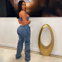 Load image into Gallery viewer, Casual Zipper Elasticated waist Jeans
