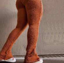 Load image into Gallery viewer, Solid Color Plush Casual Micro Flare Pants
