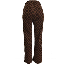 Load image into Gallery viewer, Plus Size Plaid Print Casual Split Pants
