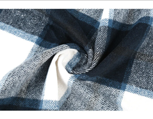 Load image into Gallery viewer, Plaid Full Sleeve Buttons Long Coat
