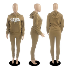 Load image into Gallery viewer, Casual Fleece Hoodies Pants Two Piece Sets
