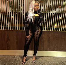 Load image into Gallery viewer, Sexy Knit Hollow Out Tight Solid Jumpsuit
