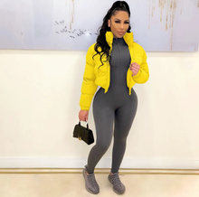 Load image into Gallery viewer, Plus Size Winter Zipper Cotton-padded Puffer Coats

