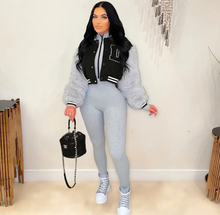 Load image into Gallery viewer, Casual Patchwork Zipper Baseball Jacket
