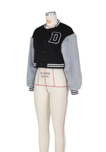 Load image into Gallery viewer, Casual Patchwork Zipper Baseball Jacket

