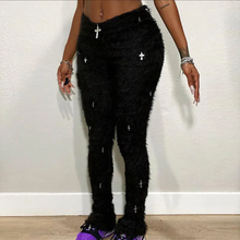 Load image into Gallery viewer, Fashion Crucifixion Woolen Slim Pants

