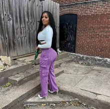Load image into Gallery viewer, Solid Color Multi-Pocket Straight Jeans
