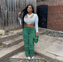 Load image into Gallery viewer, Solid Color Multi-Pocket Straight Jeans
