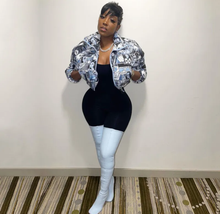 Load image into Gallery viewer, Plus Size Cartoon Print Winter Warm Down Jacket
