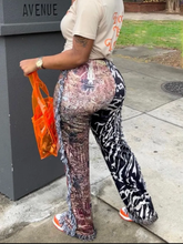 Load image into Gallery viewer, Colorful Pattern Tassel Fleece Pants+T-Shirt 2 Piece Set
