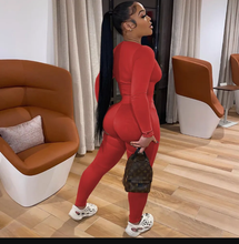Load image into Gallery viewer, Fashion Solid U Neck Long Sleeve Pants 2 Piece Set

