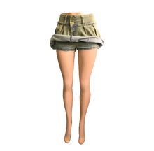 Load image into Gallery viewer, Fake Two-piece Jeans Shorts Pleated Skirt
