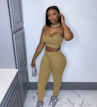 Load image into Gallery viewer, Solid Cami Top And Pants Casual 2 Piece Suits
