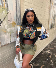 Load image into Gallery viewer, Thickened Embroidered Color Block Baseball Jacket
