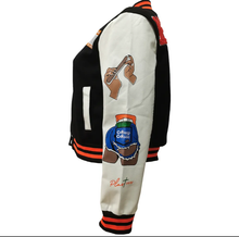 Load image into Gallery viewer, Thickened Embroidered Color Block Baseball Jacket

